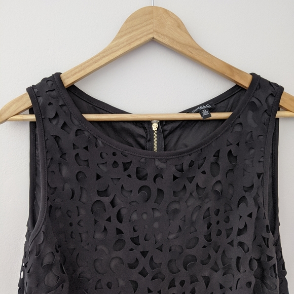 Little Black Dress w/ cutout overlay - Picture 1 of 5